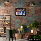2025 Oilers Celebration 2025 Playoffs - Toile encadree - 31" x 22"-Sous licence officielle de la LNH et de l'AJLNH