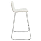 Modway - Dive Tabouret de bar - Blanc-Piston en acier chromé