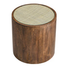 Modway - Truett Manche Rotin de bois Table d’appoint - Noyer-Coussinets de pied non marqués