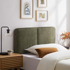 Modway - Lindee Tissu Boucle Tête de lit jumelée, Sage-Rembourrage en mousse dense