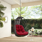Modway - Whisk Terrasse extérieure Chaise à balançoire sans support - Rouge-Coussin en polyester lavable