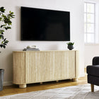 Modway - Overture Ovale 63" Faux travertin Buffet - Travertin-Panneau de particules et MDF