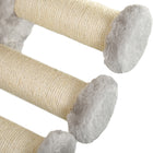 PawHut - Étagère murale pour chat avec poteau à griffer, balles de jeu, échelle à poteau courbé-Couleur : Gris 