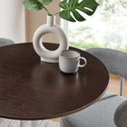 Modway - Lippa Rond de 28 po Bois Bar Table, Noyer cerisier blanc-Sièges 2