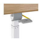 Seville Classics - 25,6 po W Chariot de bureau mobile inclinable à vérin pneumatique - Bois naturel-Supporte un poids total allant jusqu à 16 kg réparti uniformément