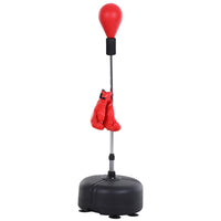 Soozier - Ensemble de sac de boxe avec 6 ventouses et gants de boxe-La hauteur s'ajuste à quatre positions pour des niveaux d'entraînement personnalisés