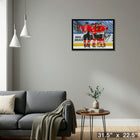 Chicago Blackhawks Goal Celebration sur toile - Toile encadree - 31" x 22"-Prêt à accrocher - livré entièrement assemblé