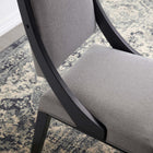 Modway - Cambridge Tissu rembourré Chaises de salle à manger Ensemble de 2 - Gris clair-Rembourrage en mousse dense