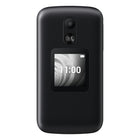 TCL - Téléphone intelligent pliable 2,8 po – 1 Go RAM – Volcano Noir – Débloqué-Deux écrans dotés d’une interface intuitive – un écran de prévisualisation externe de 1,44 po pour des notifications faciles à lire et un écran interne de 2,8 po, comprenant de nombreuses fonctions d’accessibilité