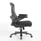 Nicer Interior - Chaise de travail rabattable à dossier maillé bariatrique-La base cinq étoiles en métal renforcé avec une capacité de poids accrue offre une stabilité et un soutien supplémentaires par rapport aux bases standard, garantissant des performances fiables pour les utilisateurs plus lourds.