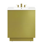 Modway - Quantum 30" Vanette de salle de bain - Or blanc-7