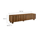 Modway - Sorren Festonné 71 po Bois Meuble TV, Noyer-Conception de porte festonnée