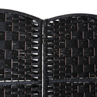 HOMCOM - Séparateur de pièce autoportant à 4 panneaux tissé à la main pour bureau à domicile - noir-Bois de peuplier massif avec motifs de ferme en forme de X pour la solidité et une ambiance rustique 

