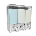 Clear Choice – Distributeur à savon avec 3 réservoirs, chrome-Élimine tout encombrement, les compartiments se détachent du mur pour un nettoyage et un remplissage faciles
