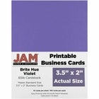 JAM Paper - Cartes de visite imprimables, 3-1/2 po x 2 po, violet violet, paquet de 100-Couleur: Violet Violet