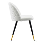 Modway - Cordial Chaises de salle à manger Ensemble de 2 - Blanc-Capacité du poids de la chaise : 300 lbs.