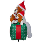 GEMMY - Scène de famille de chiens gonflable de Noël - 168 cm-S'illumine grâce à une lumière LED brillante et économe en énergie
