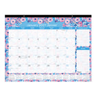 Blueline - 2027 Calendrier sous-main mensuel coloré - 12 mois - de janvier à décembre - 22 po x 17 po - floral - bilingue-12 mois, de janvier à décembre
