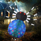 HOMCOM - Décoration de pelouse gonflable éclairée d'extérieur de 63" de long pour Halloween - - bleu - noir - blanc-Lumières LED blanches internes intégrées  