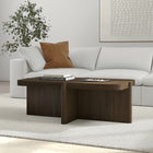 Hudson&Canal - Table basse rectangulaire Laguna - 45 po l - Chêne brun-Nettoyer avec un chiffon doux et sec, sans produits chimiques agressifs ni produits de nettoyage abrasifs