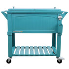 Permasteel - Glacière de patio style mobilier 80 pintes - Sarcelle-Glacière de patio roulante antique de 80 pintes