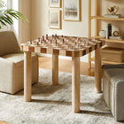 Modway - Oscar Carré de 36 pouces Table à table à table à damier, Chêne et noyer-Sièges 2 à 4 personnes