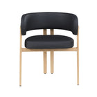 Brassex - Chaise de visite 439672 Brayden - ensemble de 2 - noire-Comprend : 2 chaises de salle à manger