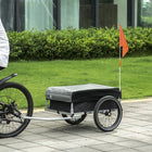 Aosom - remorque de vélo extérieure avec triple sécurité-Structure en acier supportant un poids allant jusqu'à 88 lb (40 kg)
