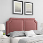 Modway - Cynthia Performance Velvet Tête de lit King/King de Californie, Rose poussiéreuse-3 Positions de montée