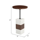 Zuo - Stuk Table d’appoint - Brun/Blanc-Garantie limitée de 3 ans
