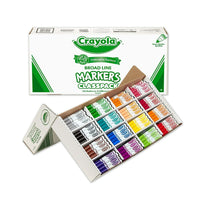 Crayola - Marqueurs à trait large non-lavable assortis - 256/paquets-La pointe conique à large ligne est idéale pour colorer de grandes surfaces.