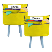C-Line - Petite chaise Cubbie , 12 po , Jaune ensoleillé, Pack de 2-Ce produit innovant utilise la chaise de l'étudiant pour devenir un lieu de stockage d'approvisionnement pour les dossiers, les classeurs, les boîtes de rangement et plus encore