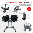 MotionGrey - Banc de musculation ajustable - Banc d’entraînement pliable pour exercices avec haltères - Noir-4