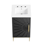 Modway - Awaken 18" Vanette de salle de bain - Blanc Noir-8