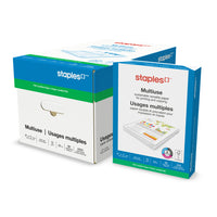 Papier à copies Staples certifié FSC,  20 lb, 8,5 x 11 po, blanc, 5 000 feuilles-8,5 x 11 po (format lettre)