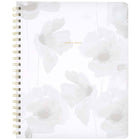 Mead - West Village Cahier spirale, 11 po H x 9 po l, 80 feuilles, couverture rigide, Blanc/gris à motif floral, 80 feuilles-Espace d’écriture généreux : 80 feuilles lignées recto verso (160 pages) au format 9 po x 11 po pour notes et idées