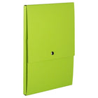 JAM Paper - Portefeuille vertical à fermeture pression - 12 1/8 x 9 x 1/2 - Kraft vert-Taille : 12,125 po x 9 po x 0,5 po
