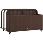 Outsunny - Rangement roulant pour flotteurs de piscine, brun-Divisé en 3 sections : 2 compartiments et 1 long panier de rangement pour les essentiels  
