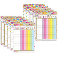 Ashley Productions - ASH97004 Smart Poly PosterMat Pals Économiseurs d'espace - 13" x 9-1/2" - Style Confetti des tâches ménagères - Lot de 10-C'est une affiche, c'est un sous-main, c'est les deux! Parfait pour une taille plus petite pour une utilisation facile en classe, à la maison, au bureau ou en déplacement!