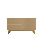 Manhattan Comfort - Buffet moderne mi-siècle Yonkers 160 cm (62,99 po) - Noir et Cannelle-Garantie limitée du fabricant de 30 jours