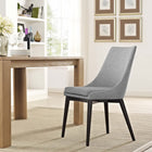 Modway - Viscount Tissu Chaise à manger - Gris clair-Pieds en caoutchouc massif