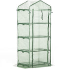 Outsunny - Serre portable 28 po L x 20 po l x 63 po H avec 4 étagères, vert foncé-Tube en acier de haute qualité et maille PE avec une construction solide, robuste et durable  
