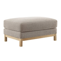 Modway - Roscoe Tissu Ottoman - Étain-Ottoman rectangulaire moderne