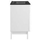 Modway - Render 24" Vanette de salle de bain - Blanc Noir-Comptoir intégré