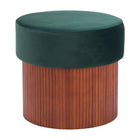 Zuo - Boto Pouf de rangement - Vert-Doux et lisse avec une texture agréable au toucher