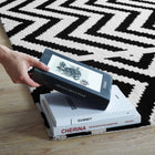 Modway - Ailani Chevron géométrique / losange Tapis de comédie 8 pi l x 10 pi L - Noir et blanc-Dessous du tissu de jute adhéré