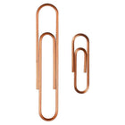 JAM Paper - Paquet combiné de trombones colourés - standard et jumbo - trombones or rosé - 1 paquet de 100 et 1 paquet de 75-Taille : 1 pouce (standard/régulier) et 2 pouces (jumbo) | Gardez vos piles de papier organisées avec des trombones colourés