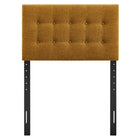 Modway - Emily Tissu tapis Tête de lit jumelée, Cuivre-Quatre positions de montage