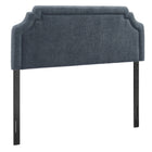 Modway - Magnolia Tissu rembourré Tête de lit pleine grandeur - Bleu ardoise-Tissu tissé en bruyère tissé