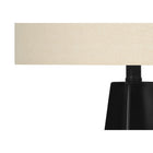 Monarch Specialties - Luminaire - 27 po H Lampe De Table - Résine Noire - Abat-Jour Beige - Moderne-Dimensions assemblées : 14,5 po L x 14,5 po P x 26,5 po H. base : 5,25 po L x 5,25 po P x 15 po H. abat-jour : 14,5 po L x 14,5 po P x 10 po H